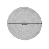 Covor decorativ Solon, Juta, Diametru 150cm, 150x150 cm