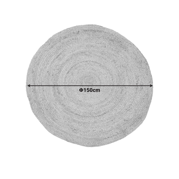 Covor decorativ Solon, Juta, Diametru 150cm, 150x150 cm