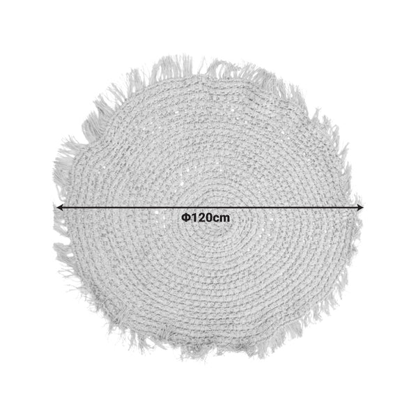 Covor din Juta Mibre, Natural, Dia. 120 cm, 120x120 cm