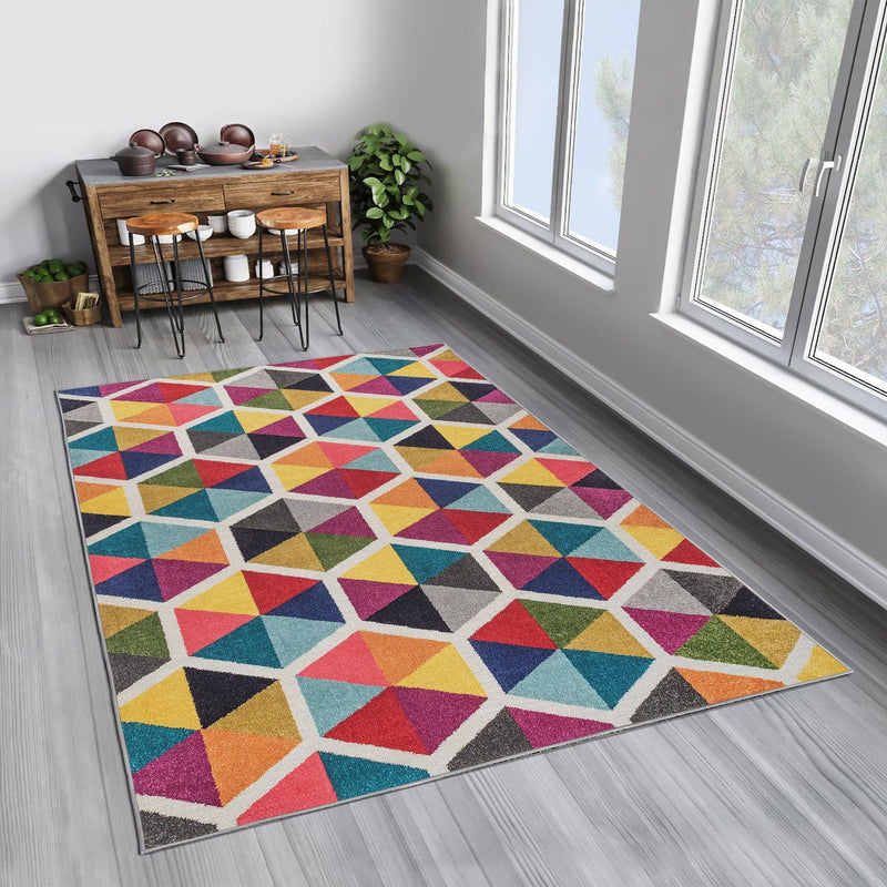 Covor Living - Hol  Curcubeu, Lavabil, Antiderapant, 80x150 cm