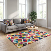 Covor Living - Hol  Curcubeu, Lavabil, Antiderapant, 80x150 cm