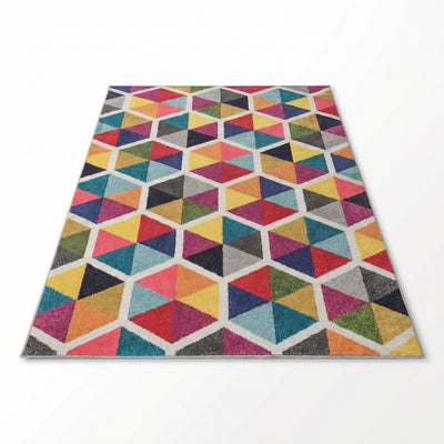 Covor Living - Hol Curcubeu, Lavabil, Antiderapant, 80x150 cm