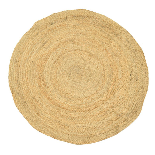 Covor Solon iuta, Natural, 120x120 cm