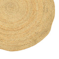Covor Solon iuta, Natural, 120x120 cm, imagine suplimentara