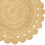 Covor Voni din iuta, Natural, D120x1 cm