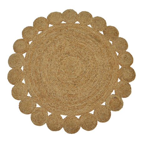 Covor Voni iuta, Natural, D100x1 cm