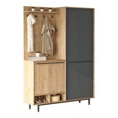 Cuier Cloat, Natural-Antracit, 147x35x195 cm
