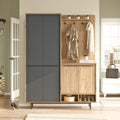 Cuier Cloat, Natural-Antracit, 147x35x195 cm, detaliu produs