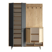 Cuier Cloat, Natural-Antracit, 147x35x195 cm, foto produs