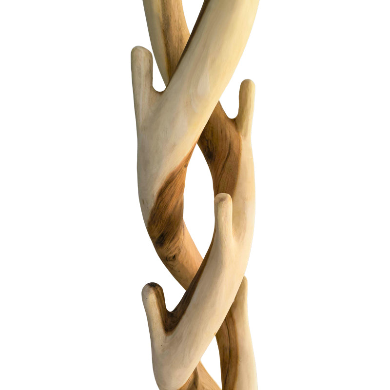 Cuier cu funcție de depozitare Joint, Suar, Lemn, Natural, 30x30x200 cm