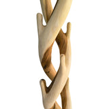 Cuier cu funcție de depozitare Joint, Suar, Lemn, Natural, 30x30x200 cm