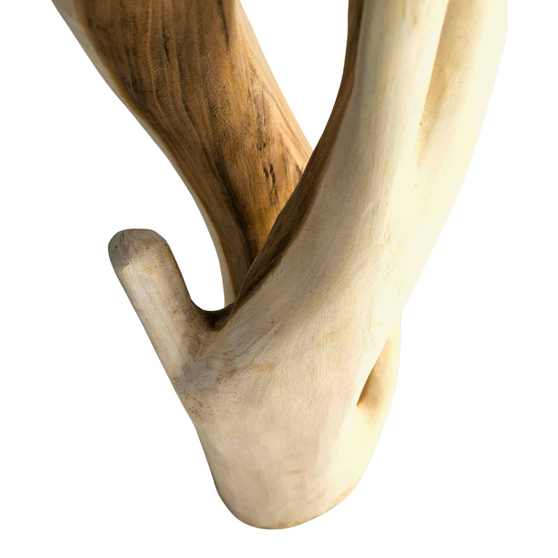 Cuier cu funcție de depozitare Joint, Suar, Lemn, Natural, 30x30x200 cm