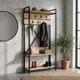 Cuier cu pantofar Alfa, Stejar, 90x180x34 cm