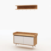 Cuier cu pantofar Arasso, Stejar, 90x60x35 cm, detaliu produs