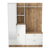 Cuier cu pantofar Cripsi, 140x182x37 cm - Stejar