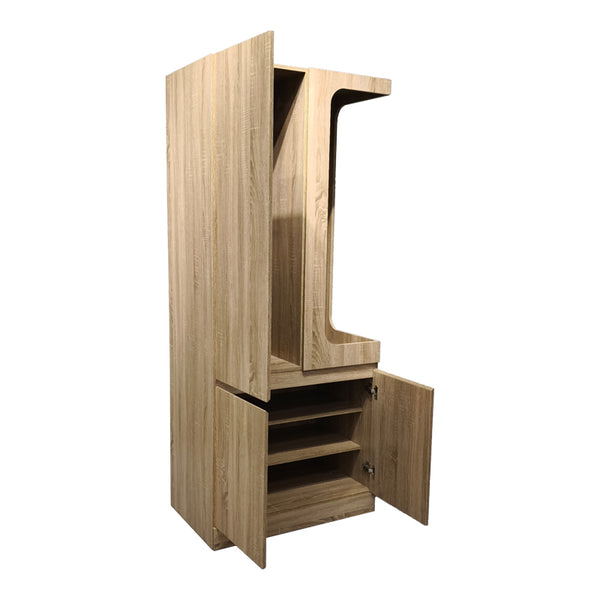 Cuier cu pantofar Feby, Sonoma, 80x50x190 cm