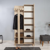 Cuier cu pantofar Garmanto 90 - 200 Hall Stand 2, Stejar Sonoma, 194x36x90 cm