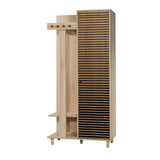 Cuier cu pantofar Garmanto 90 - 200 Hall Stand 2, Stejar Sonoma, 194x36x90 cm