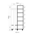 Cuier cu pantofar Garmanto 90 - 200 Hall Stand 2, Stejar Sonoma, 194x36x90 cm