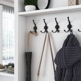 Cuier cu pantofar Hol Genus cu 6 usi si oglinda, Alb, 180 x 183 x 37 cm