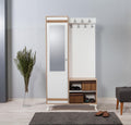 Cuier cu pantofar İNCİ-200 Hall Stand, Stejar Sonoma, 190x36x100 cm