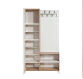 Cuier cu pantofar İNCİ-200 Hall Stand, Stejar Sonoma, 190x36x100 cm
