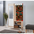 Cuier cu pantofar İNCİ-723 Hall Stand 1, Stejar Sonoma, 190x36x100 cm