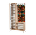 Cuier cu pantofar İNCİ-723 Hall Stand 1, Stejar Sonoma, 190x36x100 cm