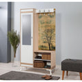 Cuier cu pantofar İNCİ-723 Hall Stand 2, Stejar Sonoma, 190x36x100 cm