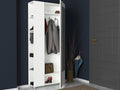 Cuier cu pantofar Meyra, Alb, 80x185x29 cm