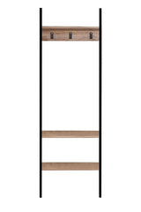 Cuier cu pantofar Nina, Negru, 26x180x54 cm