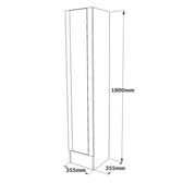 Cuier cu pantofar Ortak cu oglinda, Stejar, 126 x 180 x 36 cm
