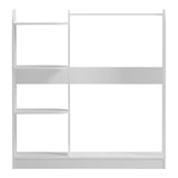Cuier cu pantofar Pamesa, Metal, 130x40x135 cm - Alb