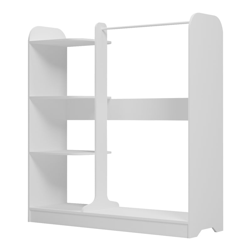 Cuier cu pantofar Pamesa, Metal, 130x40x135 cm - Alb