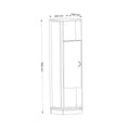 Cuier cu pantofar Roll - Walnut, Nuc, 45x180x45 cm