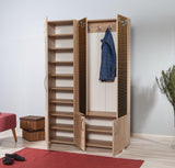 Cuier cu pantofar SİHİRLİ-220 Hall Stand 1, Stejar Sonoma, 195x36x125 cm