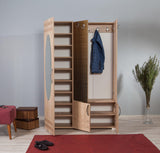 Cuier cu pantofar SİHİRLİ-220 Hall Stand 1, Stejar Sonoma, 195x36x125 cm