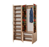 Cuier cu pantofar SİHİRLİ-220 Hall Stand 2, Stejar Sonoma, 195x36x125 cm