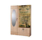 Cuier cu pantofar SİHİRLİ-220 Hall Stand 3, Stejar Sonoma, 195x36x125 cm