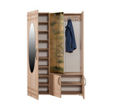 Cuier cu pantofar SİHİRLİ-220 Hall Stand 3, Stejar Sonoma, 195x36x125 cm