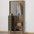 Cuier cu pantofar Tress - Walnut, Nuc, 35x192x89 cm