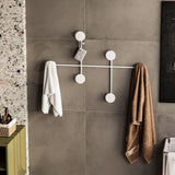 Cuier de hol metalic Metal Wall Hook Antonio 2, Alb, 82x60x10 cm