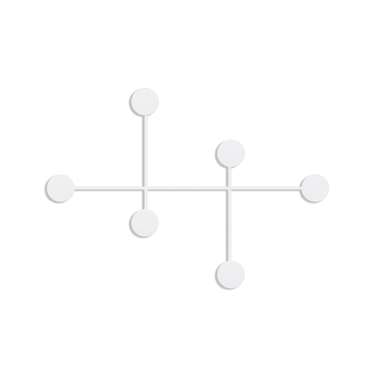 Cuier de hol metalic Metal Wall Hook Antonio 2, Alb, 82x60x10 cm