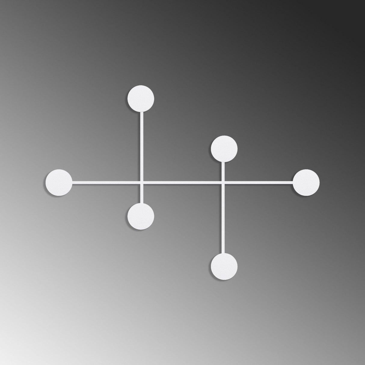 Cuier de hol metalic Metal Wall Hook Antonio 2, Alb, 82x60x10 cm