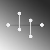 Cuier de hol metalic Metal Wall Hook Antonio 2, Alb, 82x60x10 cm