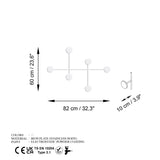 Cuier de hol metalic Metal Wall Hook Antonio 2, Alb, 82x60x10 cm