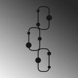 Cuier de perete metalic, 5x28x70 cm - Negru