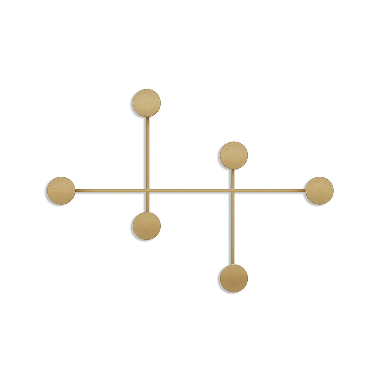 Cuier de hol metalic Metal Wall Hook Artistic 2, Aur, 82x60x10 cm