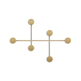 Cuier de hol metalic Metal Wall Hook Artistic 2, Aur, 82x60x10 cm