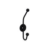 Cuier de hol metalic Metal Wall Hook Elegance 3, Negru, 6x9 cm
